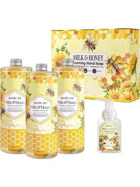 Honey & Milk Foaming Hand Soap Refills, 33.8 Fl Oz, 3-Pack - Moisturizing